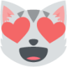 smiling cat face with heart-shaped eyes emoji