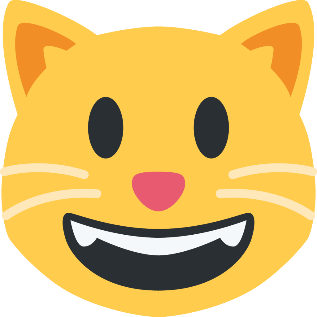 smiling cat clipart