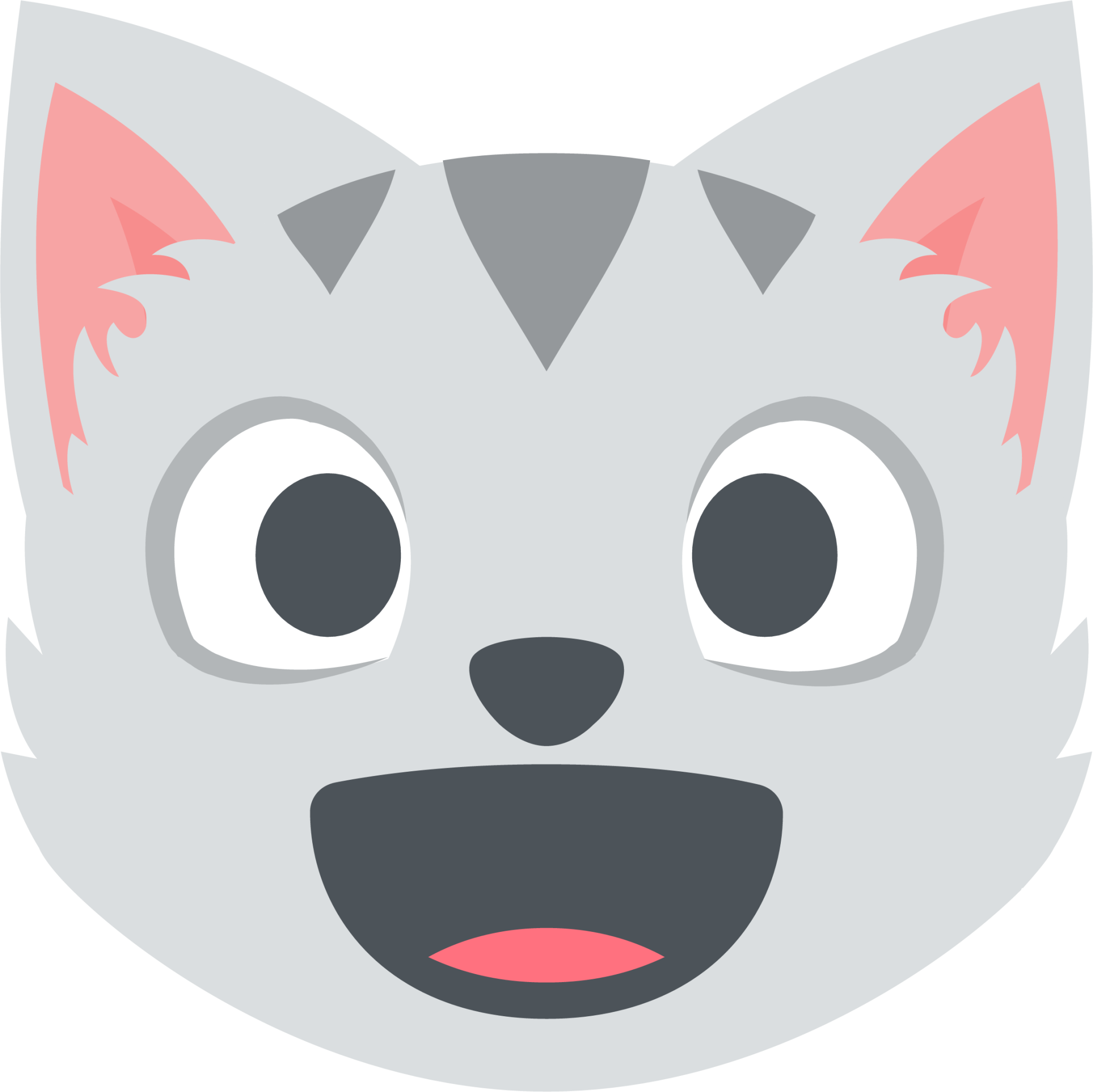 smiling cat face with open mouth emoji