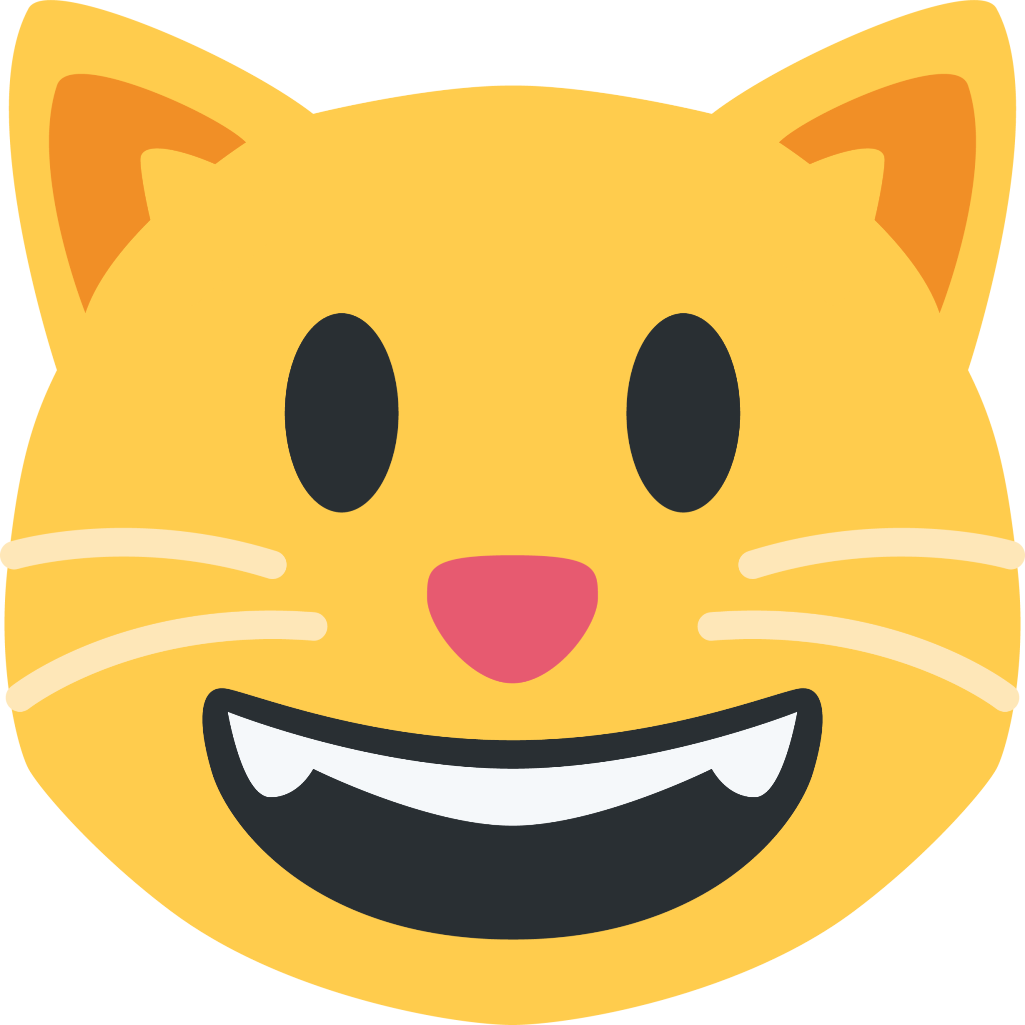 smiling cat face with open mouth emoji