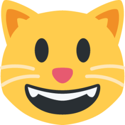 smiling cat face with open mouth emoji