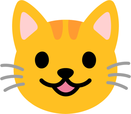 smiling cat face with open mouth emoji