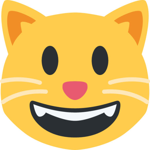 smiling cat face with open mouth emoji