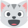smiling cat face with open mouth emoji