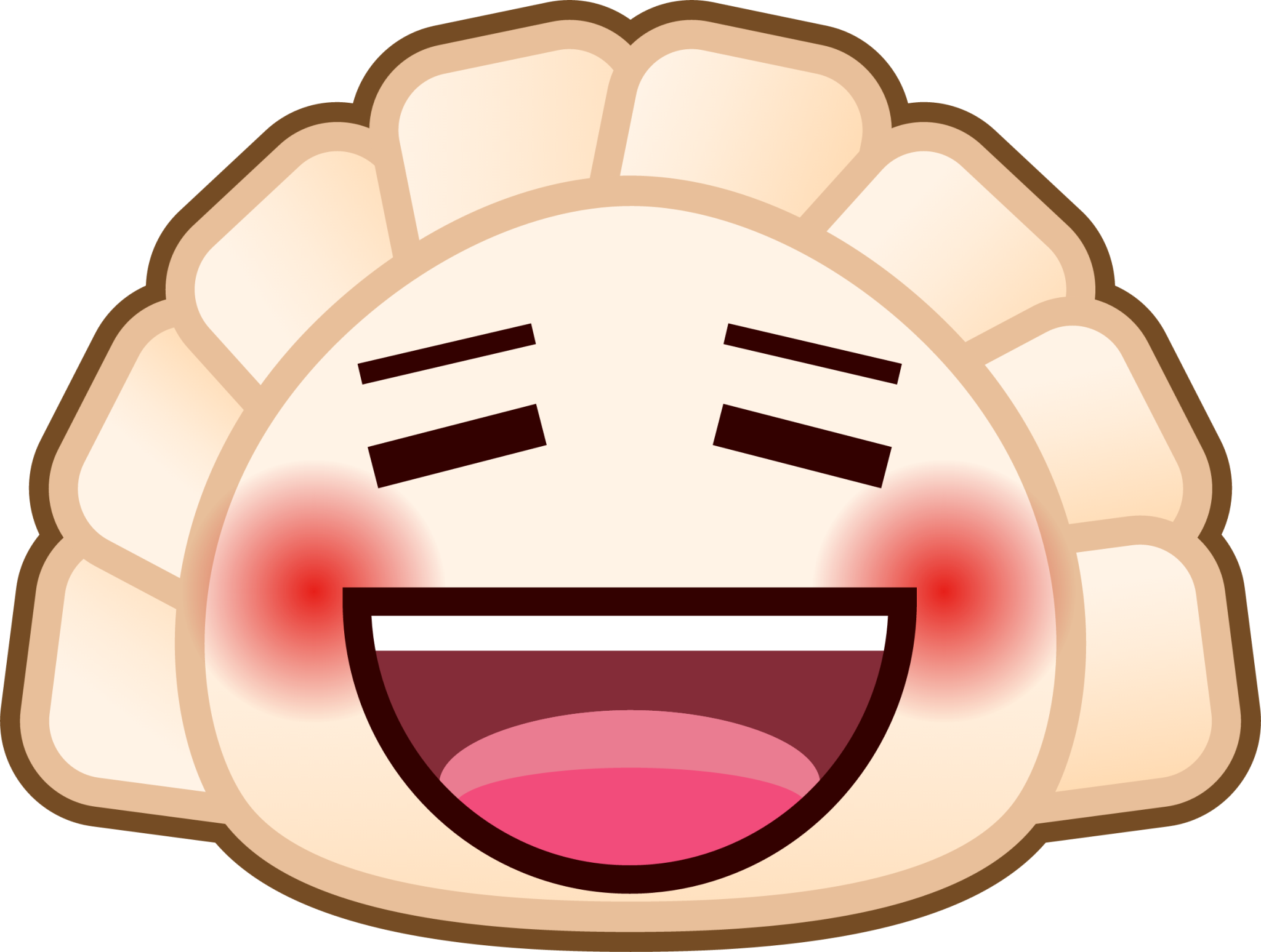 smiling face (dumpling) emoji