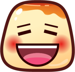 smiling face (pudding) emoji