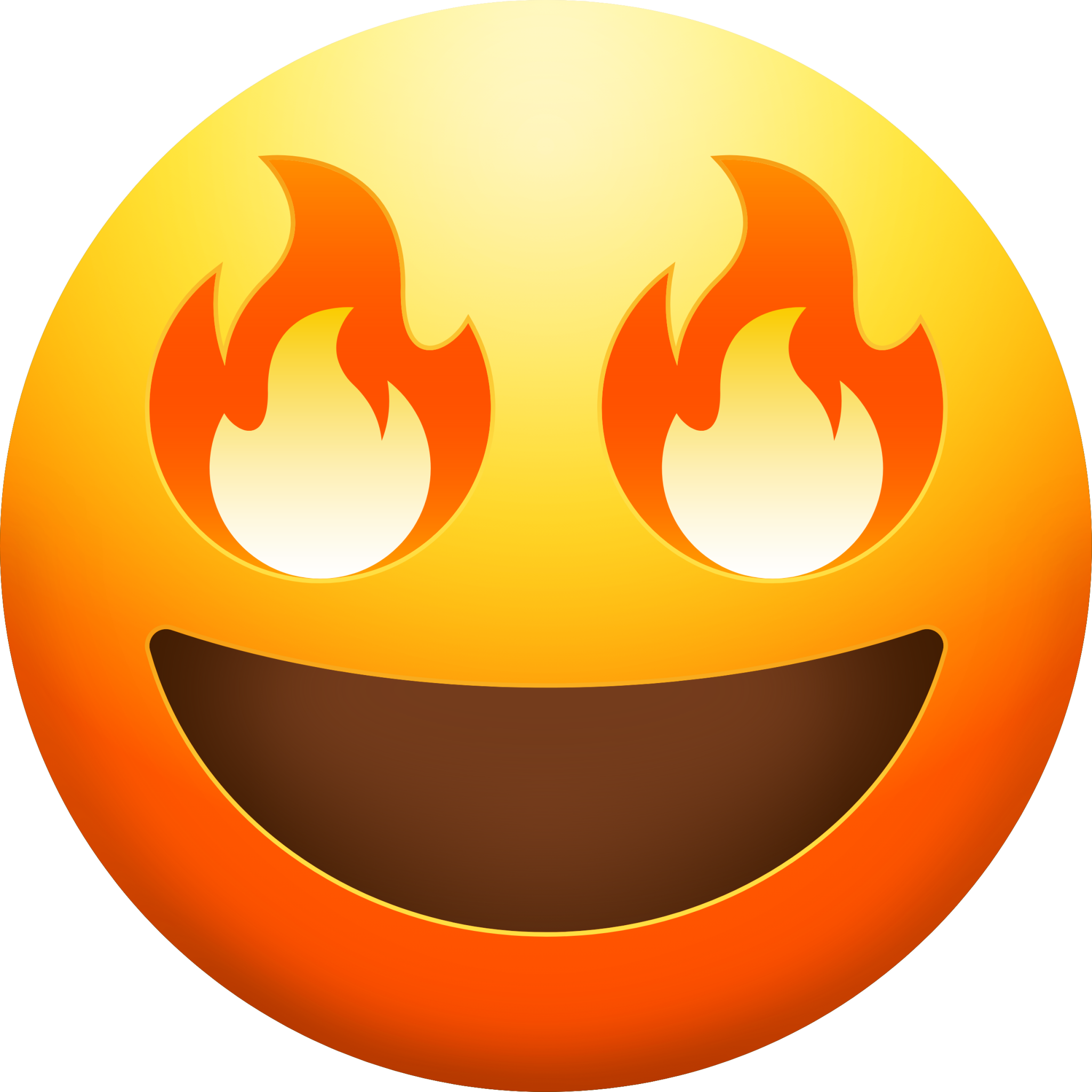Smiling Face with Fire Eyes Emoji - Download for free – Iconduck