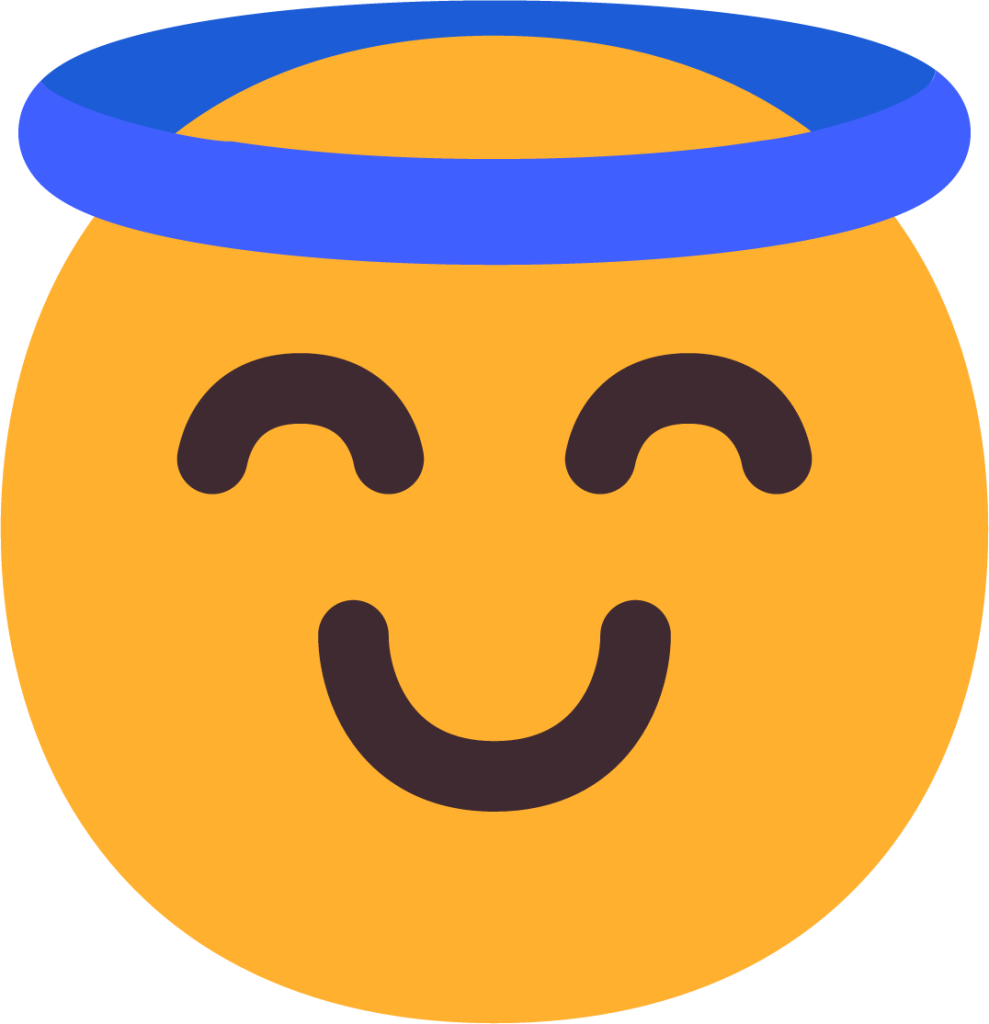 smiling face with halo emoji