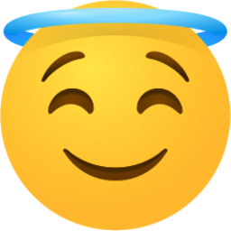 Smiling face with halo emoji emoji