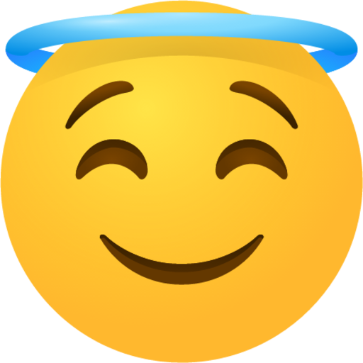 Smiling face with halo emoji emoji