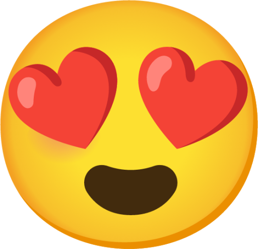 Emoji heart eyes love PNG, SVG