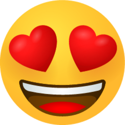 Smiling face with heart eyes emoji emoji