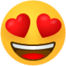 Smiling face with heart eyes emoji emoji