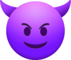 Smiling Face with Horns emoji