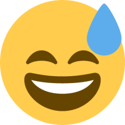 smiling face with open mouth and cold sweat" Emoji - Download for free –  Iconduck