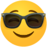 Smiling face with sunglasses emoji emoji