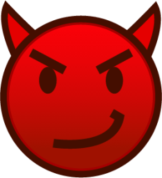 smiling imp (brown) emoji