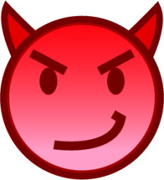 smiling imp (white) emoji