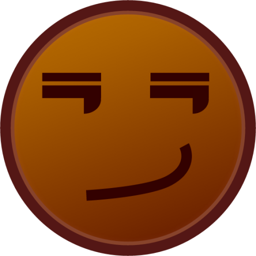 smirk (brown) emoji