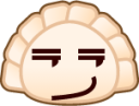 smirk (dumpling) emoji