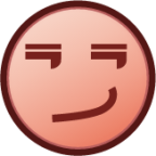 smirk (plain) emoji