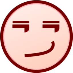 smirk (white) emoji