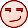 smirk (white) emoji