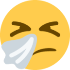 sneezing face emoji