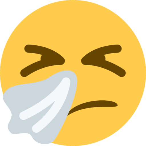 sneezing face emoji