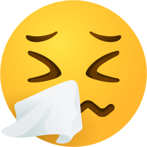 Sneezing face emoji emoji