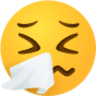 Sneezing face emoji emoji