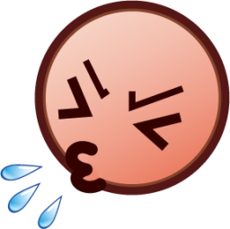 sneezing face (plain) emoji