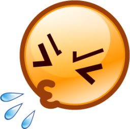 sneezing face (smiley) emoji