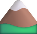 snow capped mountain emoji