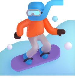 snowboarder dark emoji