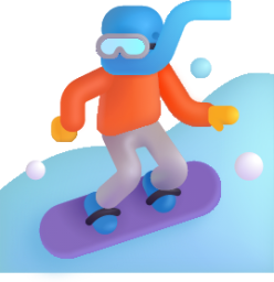 snowboarder default emoji