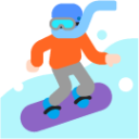 snowboarder light emoji