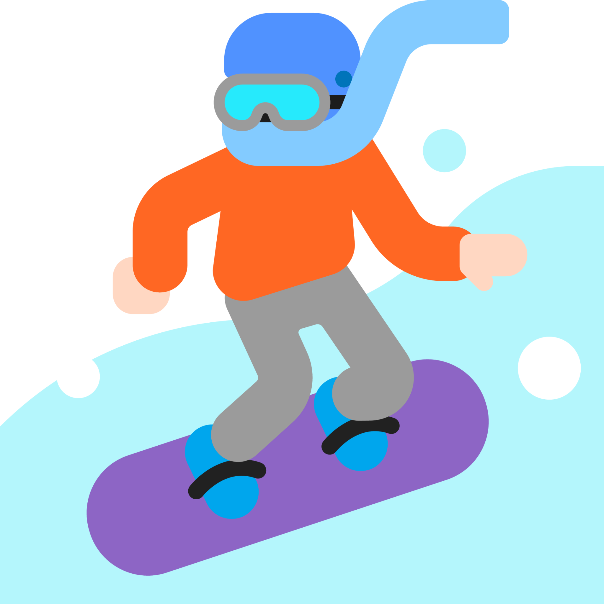 snowboarder light emoji