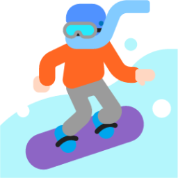 snowboarder light emoji