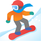 snowboarder: light skin tone emoji