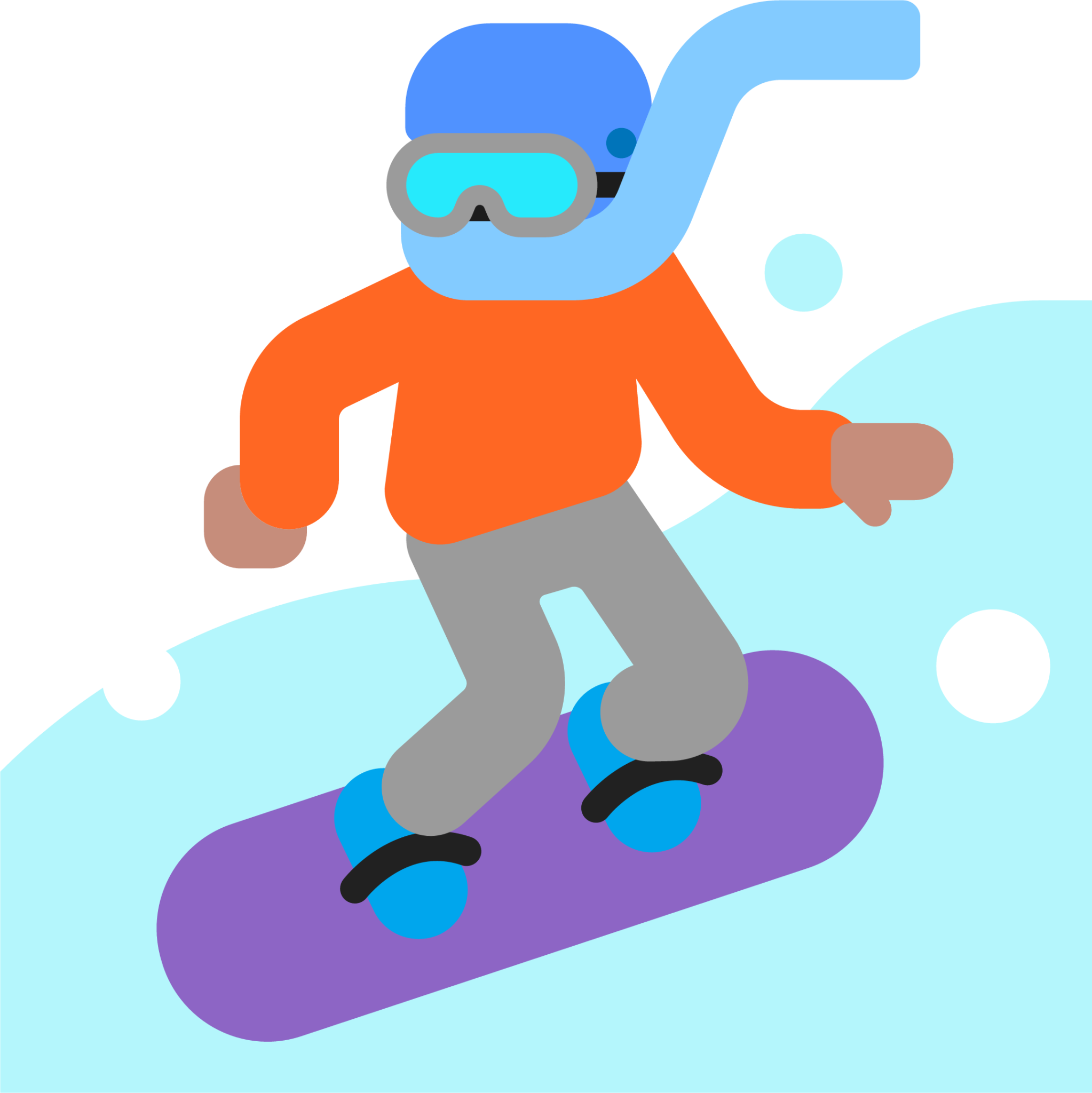 snowboarder medium emoji