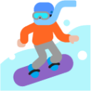 snowboarder medium light emoji