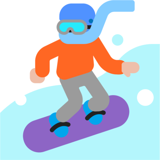 snowboarder medium light emoji