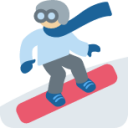 snowboarder: medium-light skin tone emoji
