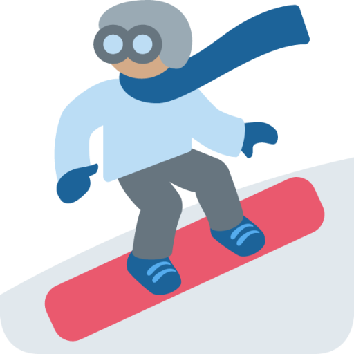 snowboarder: medium skin tone emoji