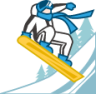 snowboarder (white) emoji