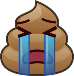 sob (poop) emoji