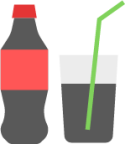 soft drink coke cola straw up icon