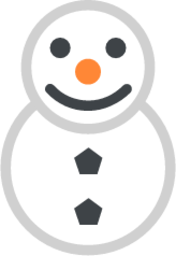 solid snowman emoji