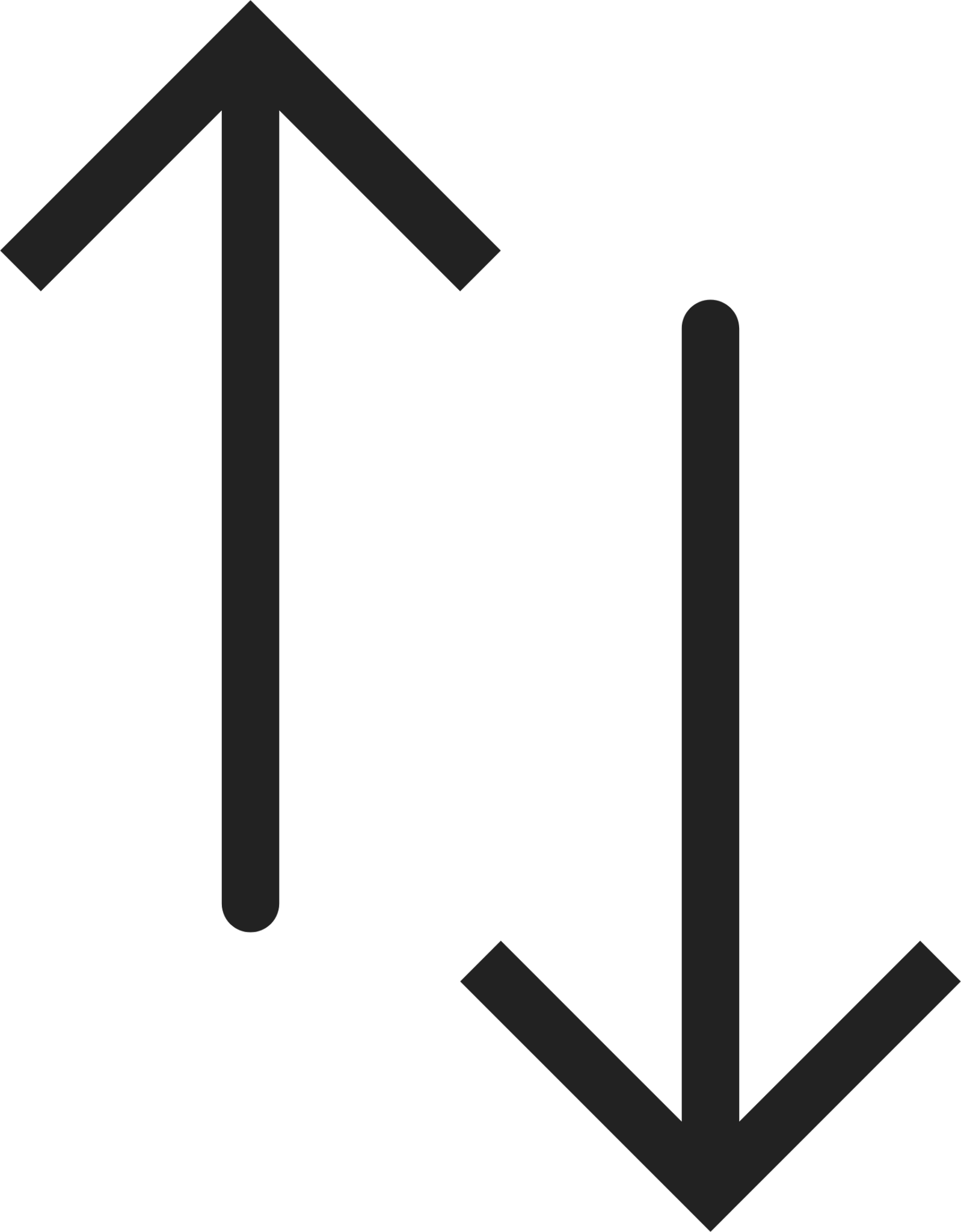 Sort arrow light icon